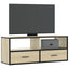 tv-bord 100x31x39,5 cm konstrueret træ og metal sonoma-eg