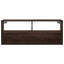 tv-bord 100x31x39,5 cm konstrueret træ og metal brunt eg