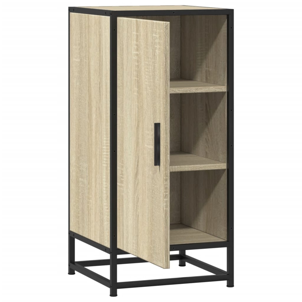 skab 35,5x35x76 cm konstrueret træ og metal sonoma-eg