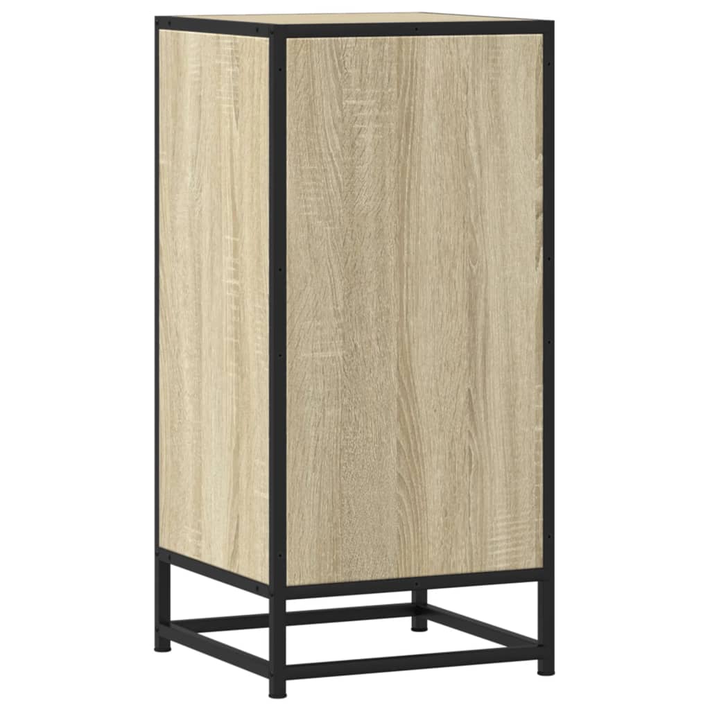 skab 35,5x35x76 cm konstrueret træ og metal sonoma-eg