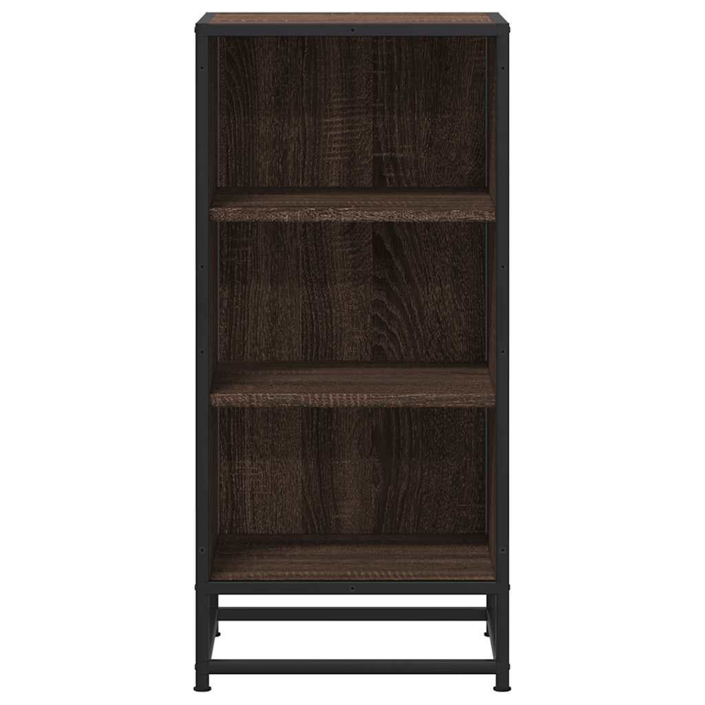 skab 35,5x35x76 cm konstrueret træ og metal brun egetræsfarve