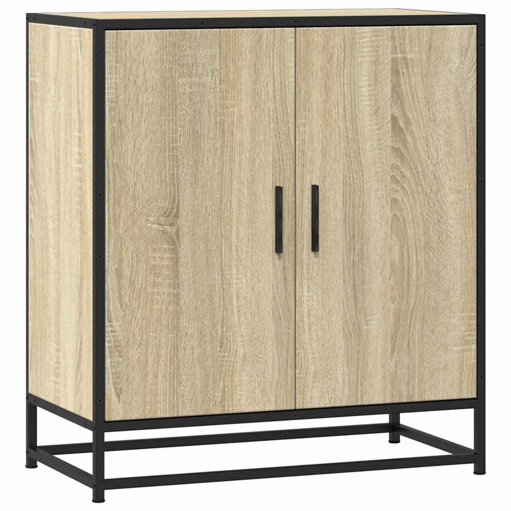 skab 68x35x76 cm konstrueret træ og metal sonoma-eg