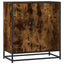 skab 68x35x76 cm konstrueret træ og metal røget egetræsfarve