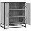 skab 68x35x76 cm konstrueret træ og metal grå sonoma-eg