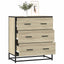 skab 68x35x76 cm konstrueret træ og metal sonoma-eg