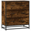 skab 68x35x76 cm konstrueret træ og metal røget egetræsfarve