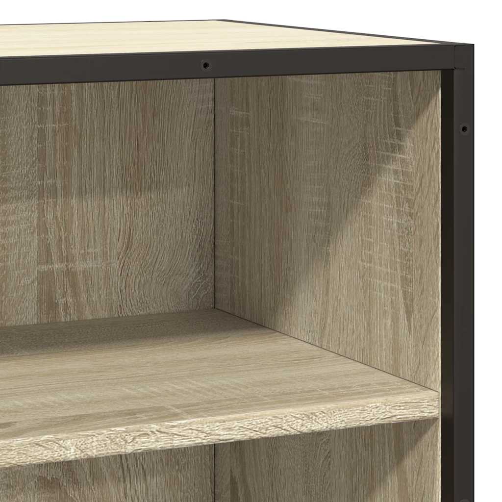 skab 68x35x76 cm konstrueret træ og metal sonoma-eg
