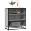 skab 68x35x76 cm konstrueret træ og metal grå sonoma-eg