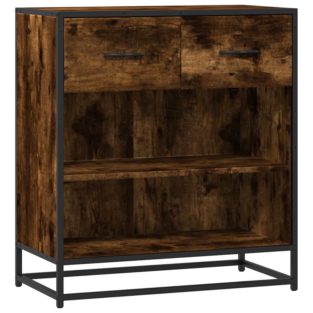 skab 68x35x76 cm konstrueret træ røget egetræsfarve