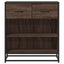skuffeskab 68x35x76 cm konstrueret træ brun egetræsfarve