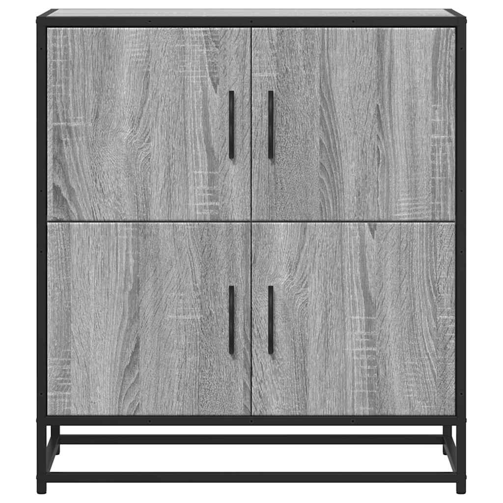skab 68x35x76 cm konstrueret træ grå sonoma-eg