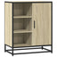 skab 62x35x76 cm konstrueret træ røget egetræsfarve