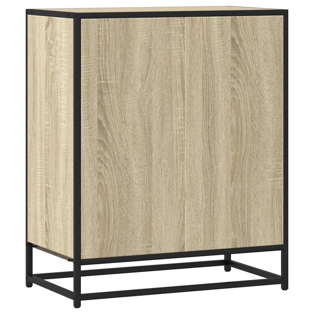 skab 62x35x76 cm konstrueret træ røget egetræsfarve