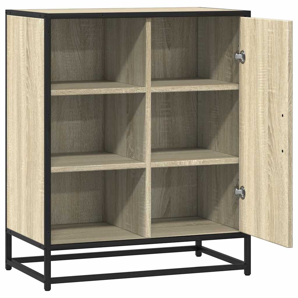 skab 62x35x76 cm konstrueret træ røget egetræsfarve
