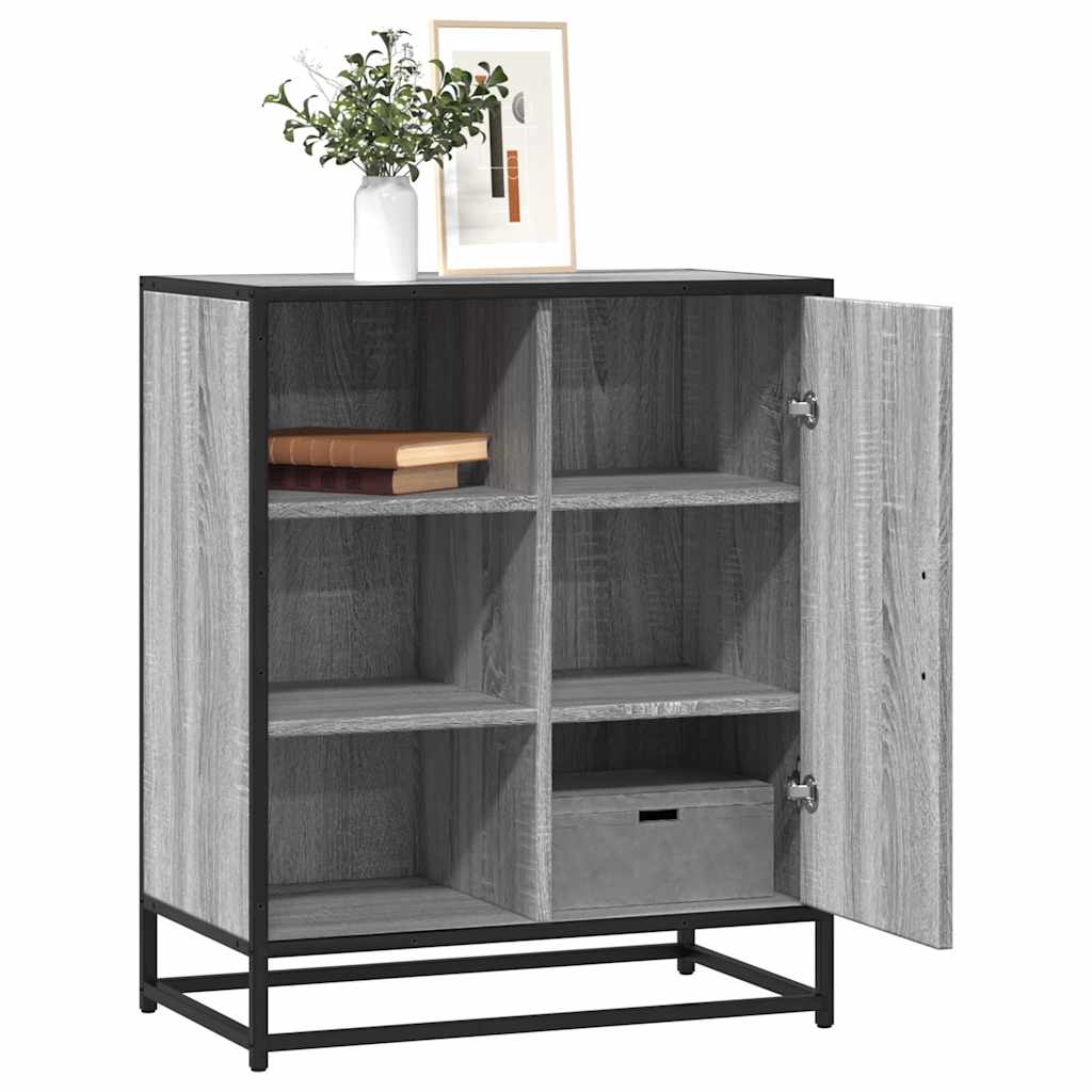 skænk 62x35x76 cm konstrueret træ grå sonoma-eg