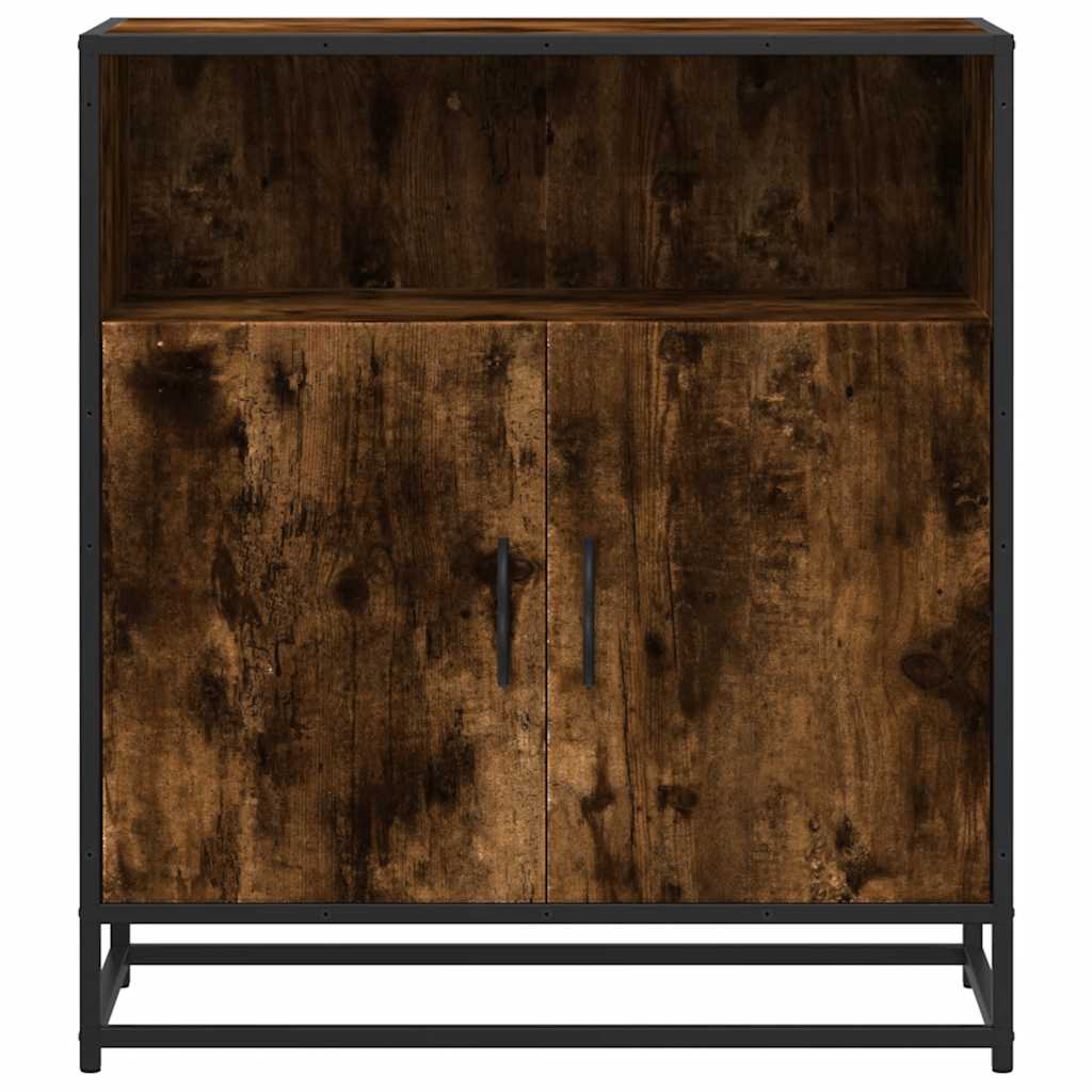 skab 68x35x76 cm konstrueret træ røget egetræsfarve