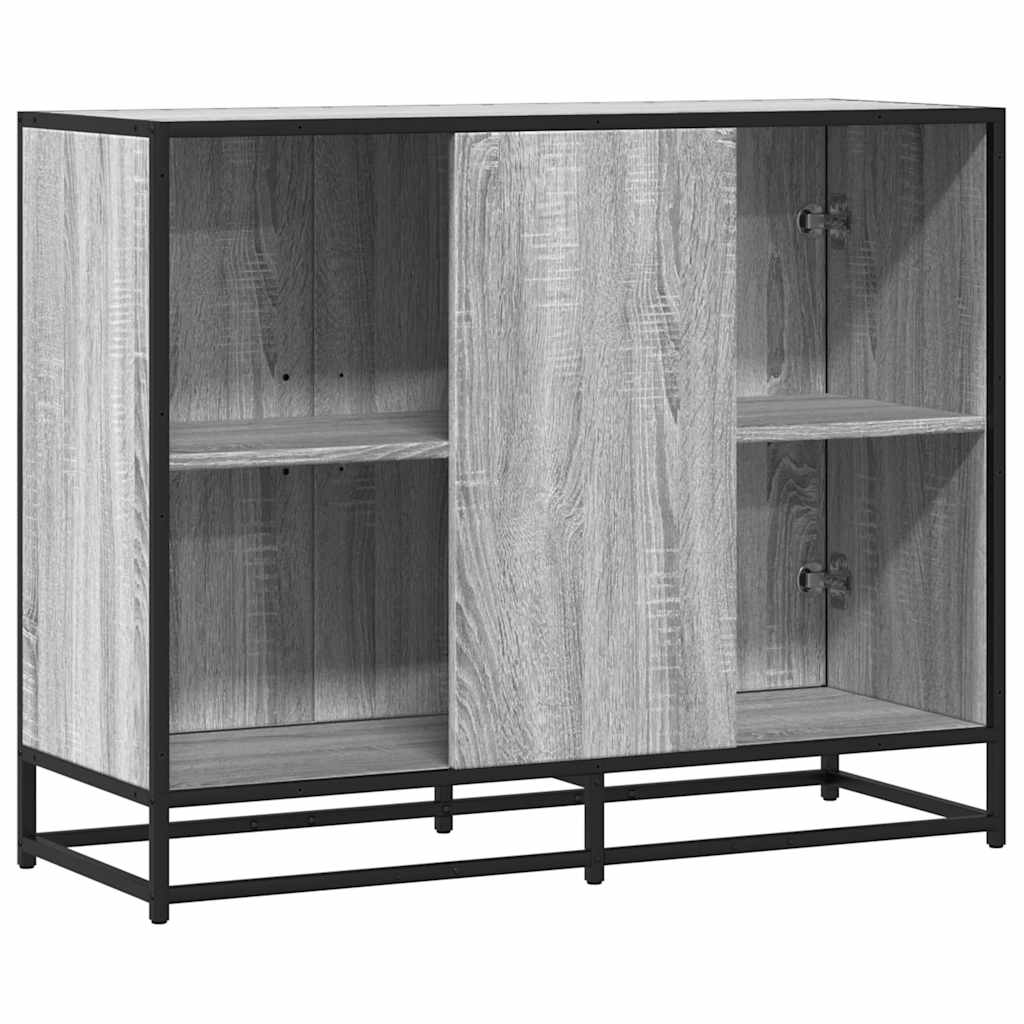 skænk 94x35x76 cm konstrueret træ grå sonoma-eg