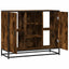 skænk 92x35x76 cm konstrueret træ røget egetræsfarve