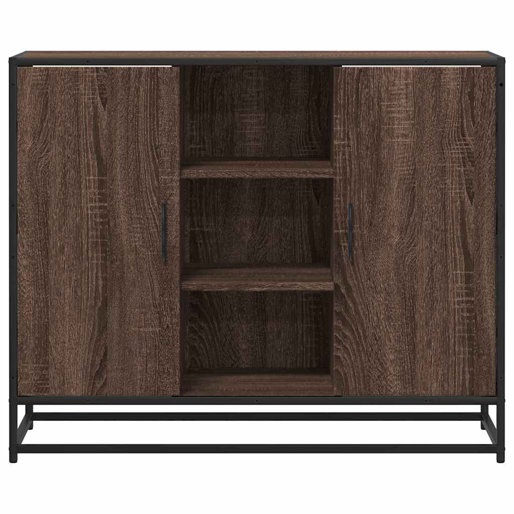 skænk 92x35x76 cm konstrueret træ brun egetræsfarve
