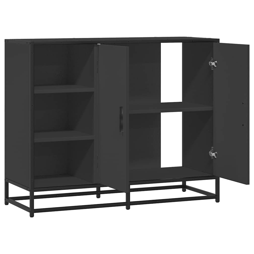 skænk 92x35x76 cm konstrueret træ sort