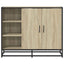 skab 92x35x76 cm konstrueret træ røget egetræsfarve