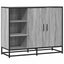 skænk 92x35x76 cm konstrueret træ grå sonoma-eg