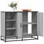 skænk 92x35x76 cm konstrueret træ grå sonoma-eg