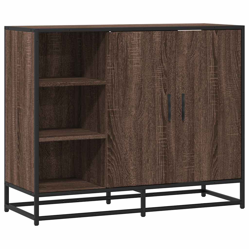 skænk 92x35x76 cm konstrueret træ brun egetræsfarve