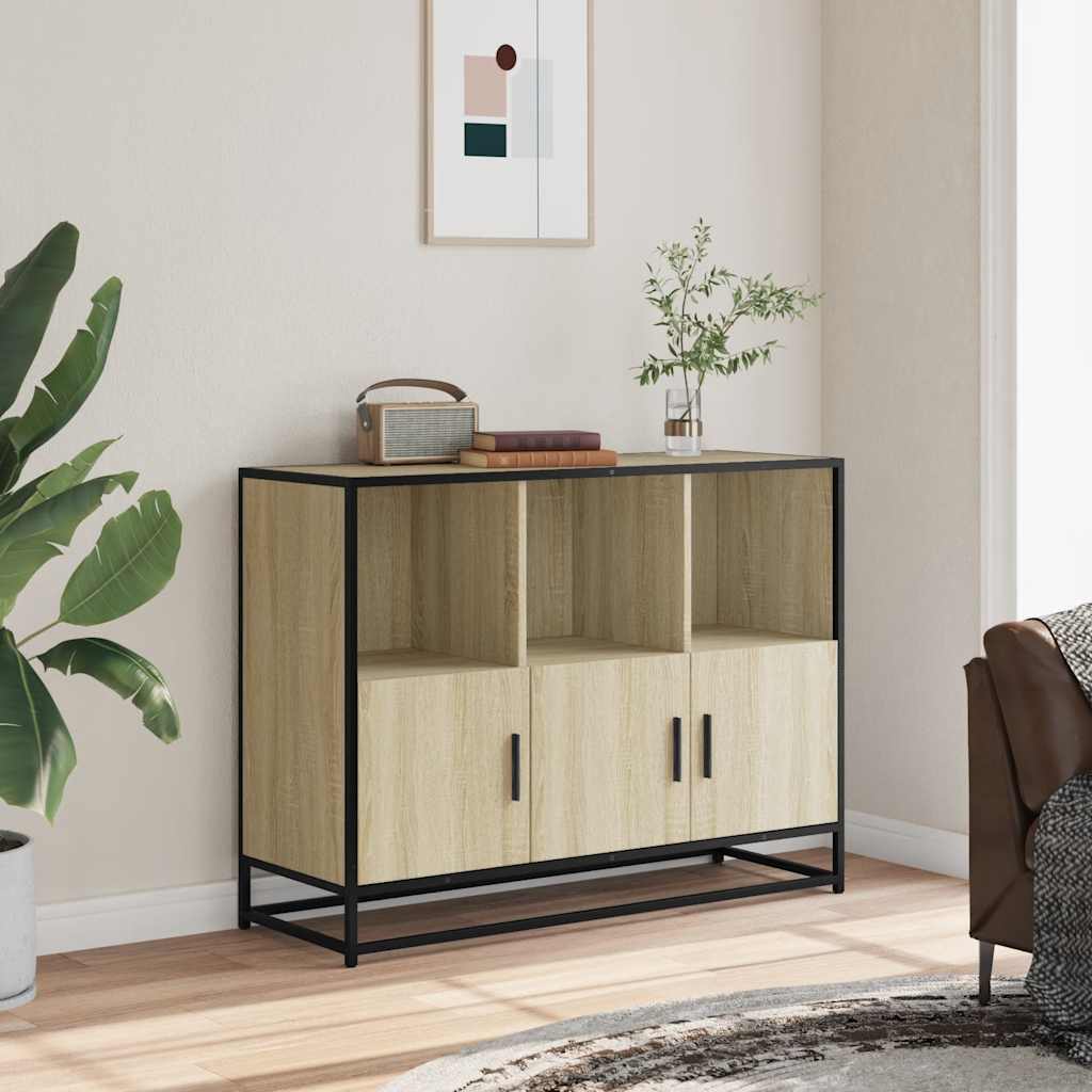 skænk 100x35x76 cm konstrueret træ sonoma-eg
