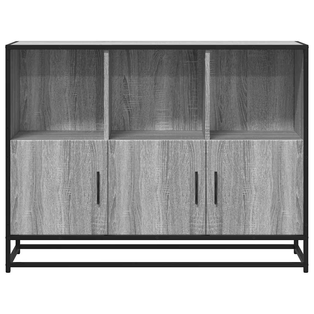 skænk 100x35x76 cm konstrueret træ grå sonoma-eg