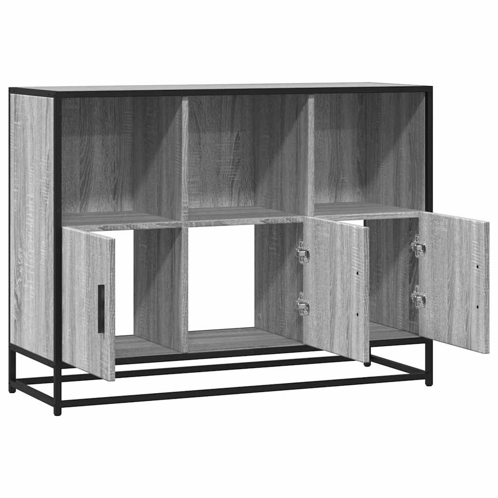 skænk 100x35x76 cm konstrueret træ grå sonoma-eg