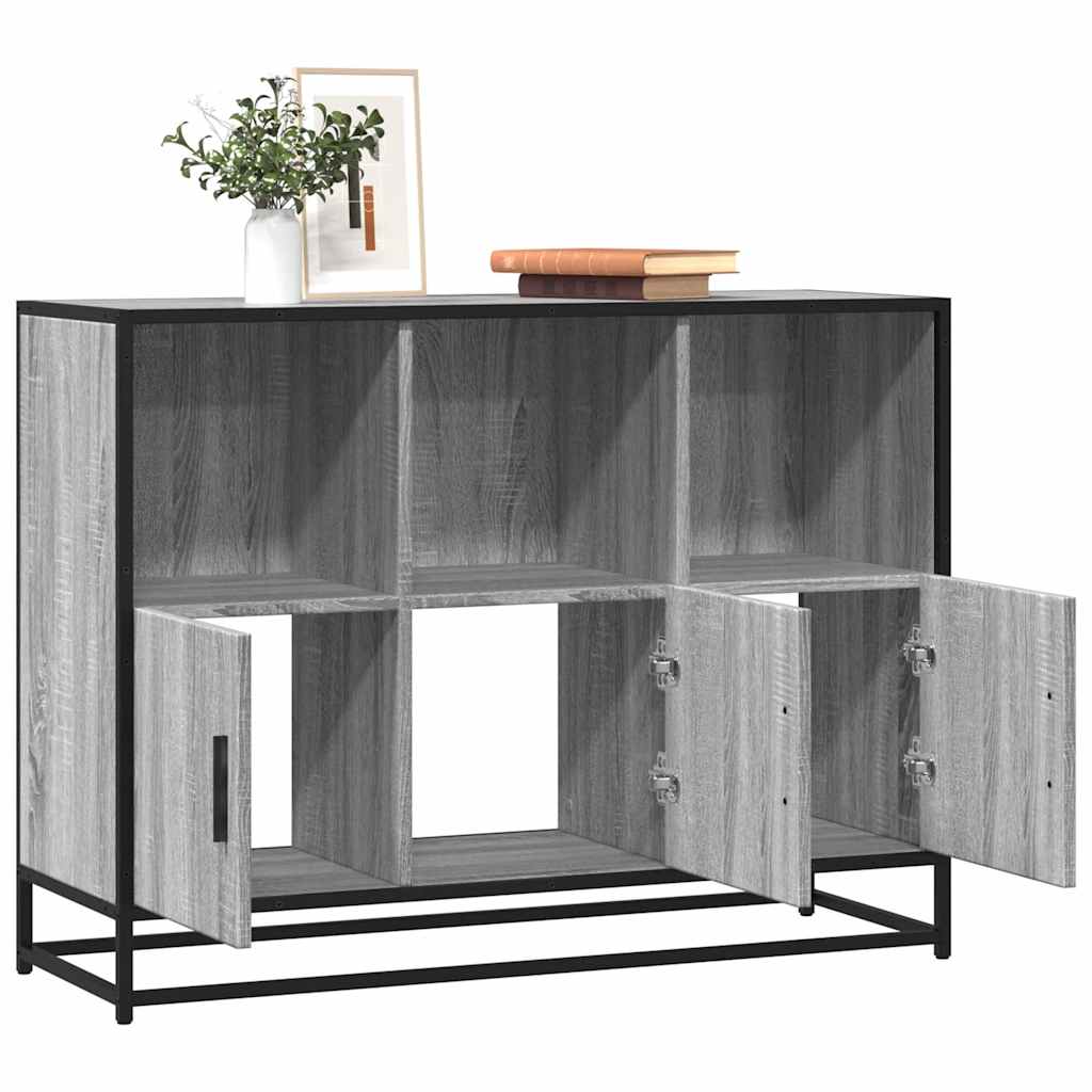 skænk 100x35x76 cm konstrueret træ grå sonoma-eg
