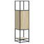 skab sonoma-eg 35,5x35x139 cm konstrueret træ og metal