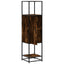 skab sonoma-eg 35,5x35x139 cm konstrueret træ og metal