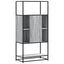 skab 68x35x139 cm konstrueret træ grå sonoma-eg og metal