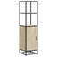 skab sonoma-eg 35,5x35x139 cm konstrueret træ og metal
