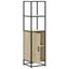 skab sonoma-eg 35,5x35x139 cm konstrueret træ og metal