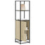 skab sonoma-eg 35,5x35x139 cm konstrueret træ og metal