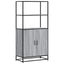 skab 68x35x139 cm konstrueret træ grå sonoma-eg og metal