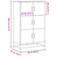 skab 68x35x106,5 cm konstrueret træ og metal sonoma-eg