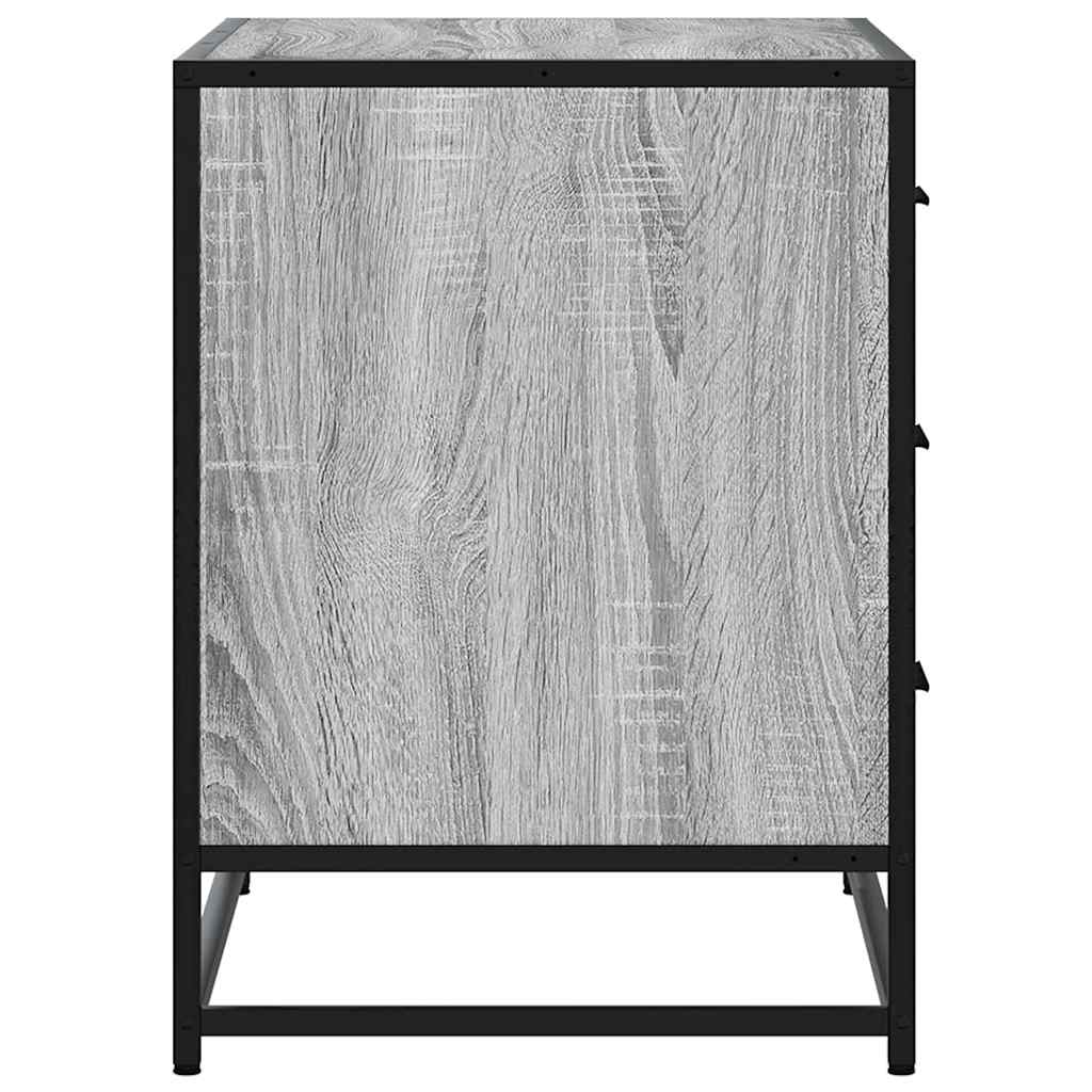 kommode 70x41x56 cm konstrueret træ grå sonoma-eg
