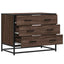 kommode 70x41x56 cm konstrueret træ brun egetræsfarve