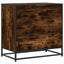 kommode 70x41x70 cm konstrueret træ røget egetræsfarve