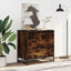kommode 70x41x70 cm konstrueret træ røget egetræsfarve