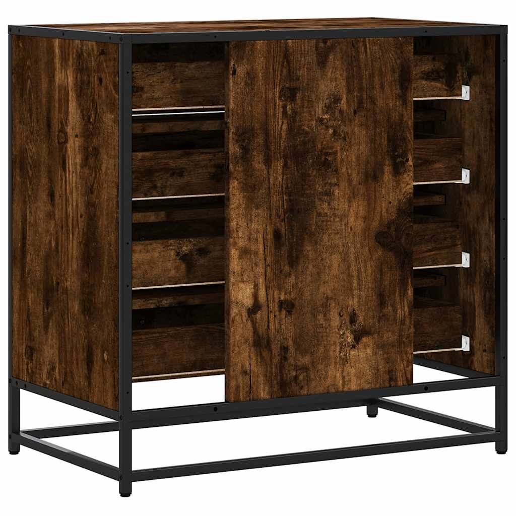 kommode 70x41x70 cm konstrueret træ røget egetræsfarve