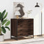 kommode 70x41x70 cm konstrueret træ brun egetræsfarve