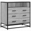 kommode 70x41x70 cm konstrueret træ grå sonoma-eg