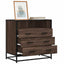 kommode 70x41x70 cm konstrueret træ brun egetræsfarve