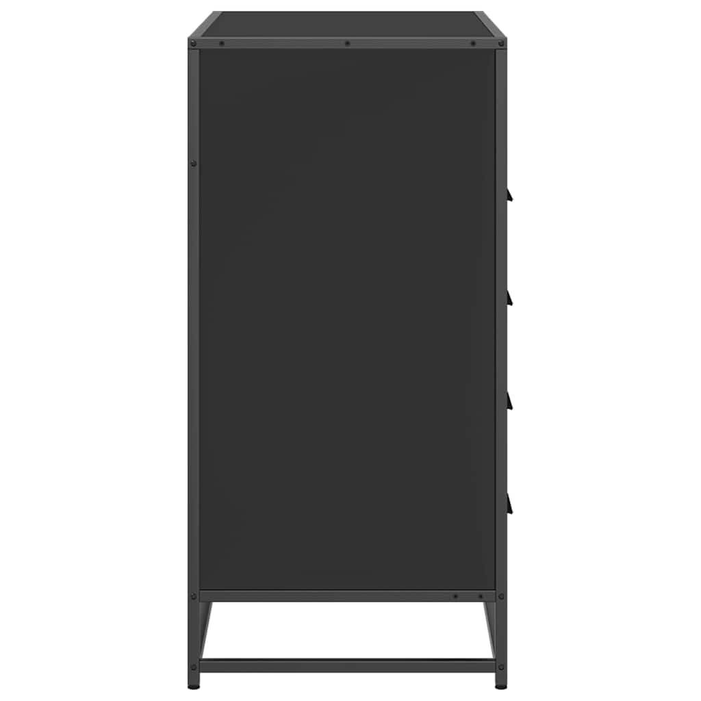 skuffeskab 70x41x83,5 cm konstrueret træ sort