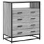 kommode 70x41x83,5 cm konstrueret træ grå sonoma-eg